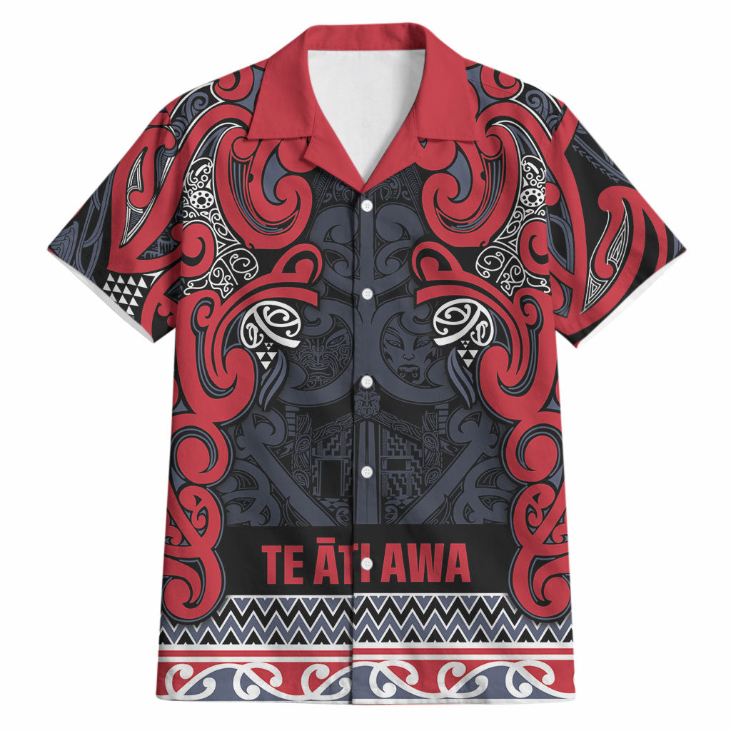 Aotearoa Iwi Te ati Awa Hawaiian Shirt Maori Wharenui House Tribal Pattern
