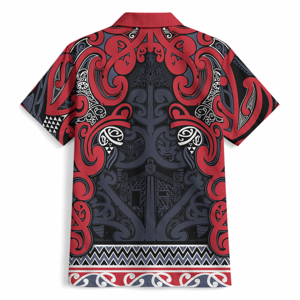 Aotearoa Iwi Te ati Awa Hawaiian Shirt Maori Wharenui House Tribal Pattern