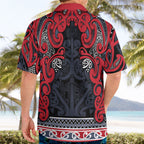 Aotearoa Iwi Te ati Awa Hawaiian Shirt Maori Wharenui House Tribal Pattern