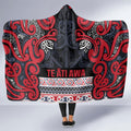 Aotearoa Iwi Te ati Awa Hooded Blanket Maori Wharenui House Tribal Pattern