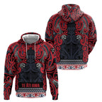 Aotearoa Iwi Te ati Awa Hoodie Maori Wharenui House Tribal Pattern