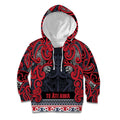 Aotearoa Iwi Te ati Awa Kid Hoodie Maori Wharenui House Tribal Pattern