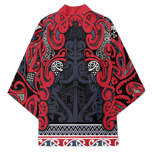 Aotearoa Iwi Te ati Awa Kimono Maori Wharenui House Tribal Pattern