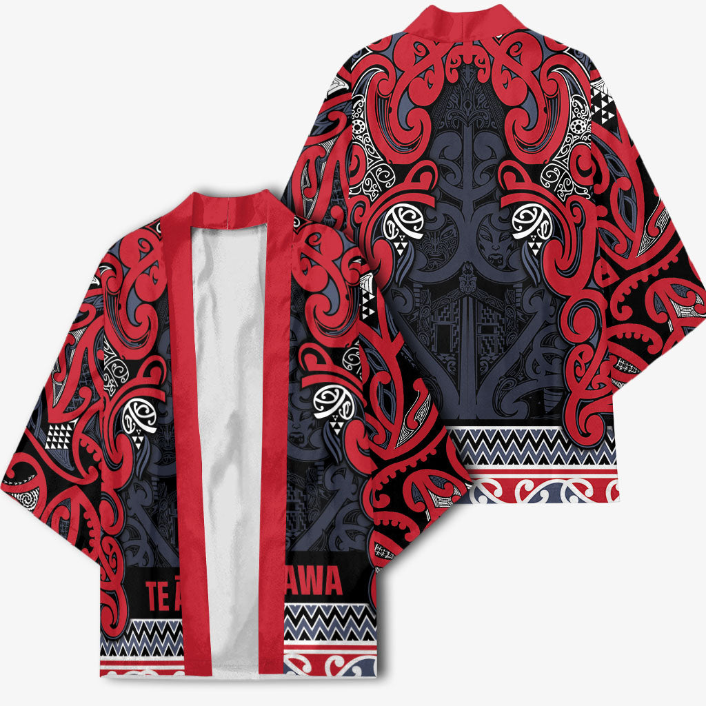 Aotearoa Iwi Te ati Awa Kimono Maori Wharenui House Tribal Pattern