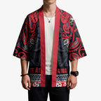 Aotearoa Iwi Te ati Awa Kimono Maori Wharenui House Tribal Pattern