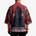 Aotearoa Iwi Te ati Awa Kimono Maori Wharenui House Tribal Pattern