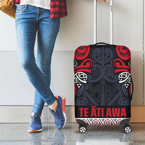 Aotearoa Iwi Te ati Awa Luggage Cover Maori Wharenui House Tribal Pattern