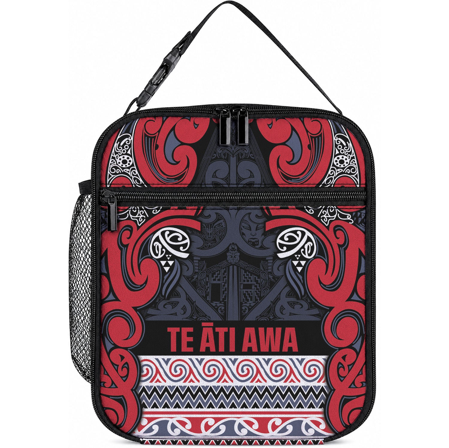 Aotearoa Iwi Te ati Awa Lunch Bag Maori Wharenui House Tribal Pattern