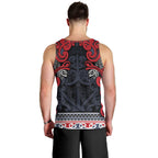 Aotearoa Iwi Te ati Awa Men Tank Top Maori Wharenui House Tribal Pattern