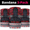 Aotearoa Iwi Te ati Awa Neck Gaiter Maori Wharenui House Tribal Pattern