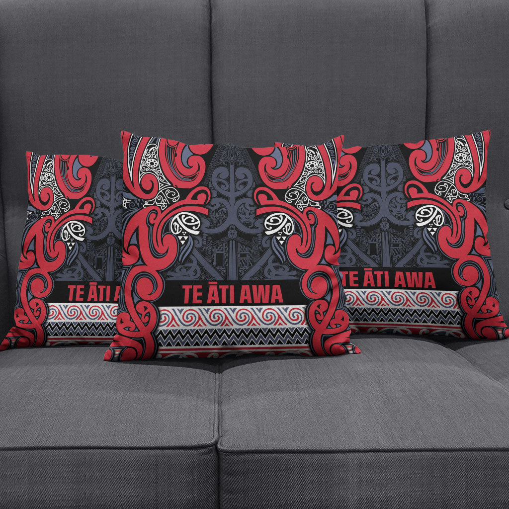 Aotearoa Iwi Te ati Awa Pillow Cover Maori Wharenui House Tribal Pattern