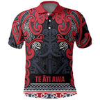 Aotearoa Iwi Te ati Awa Polo Shirt Maori Wharenui House Tribal Pattern