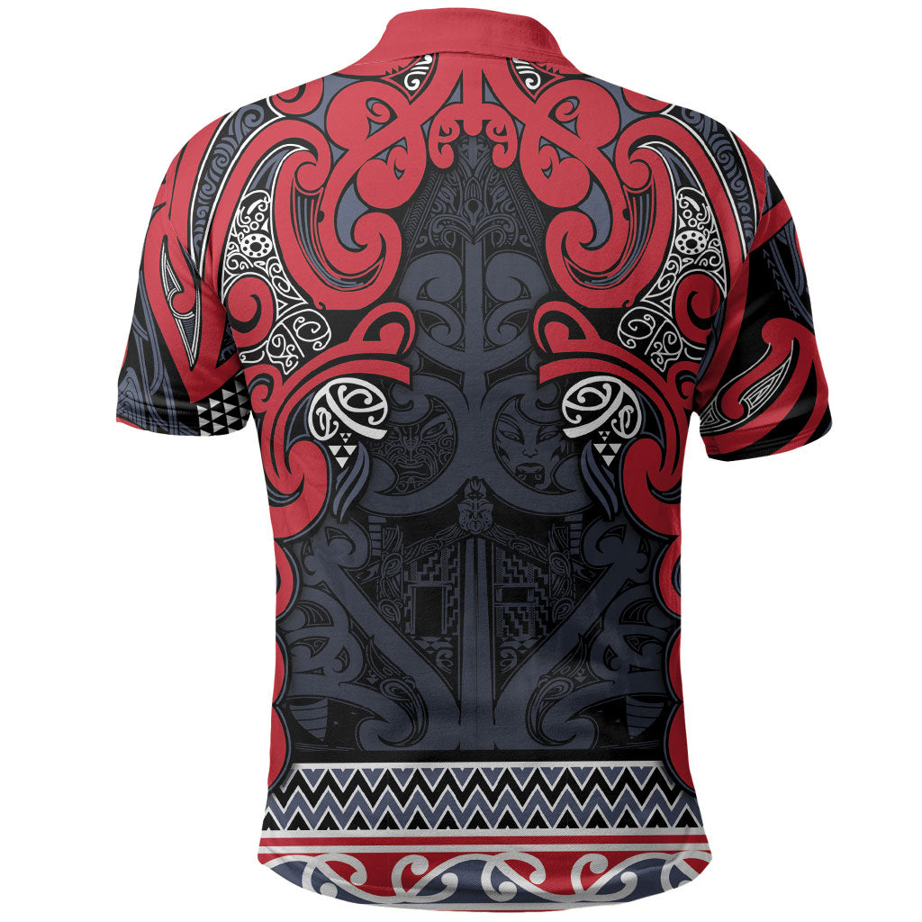Aotearoa Iwi Te ati Awa Polo Shirt Maori Wharenui House Tribal Pattern