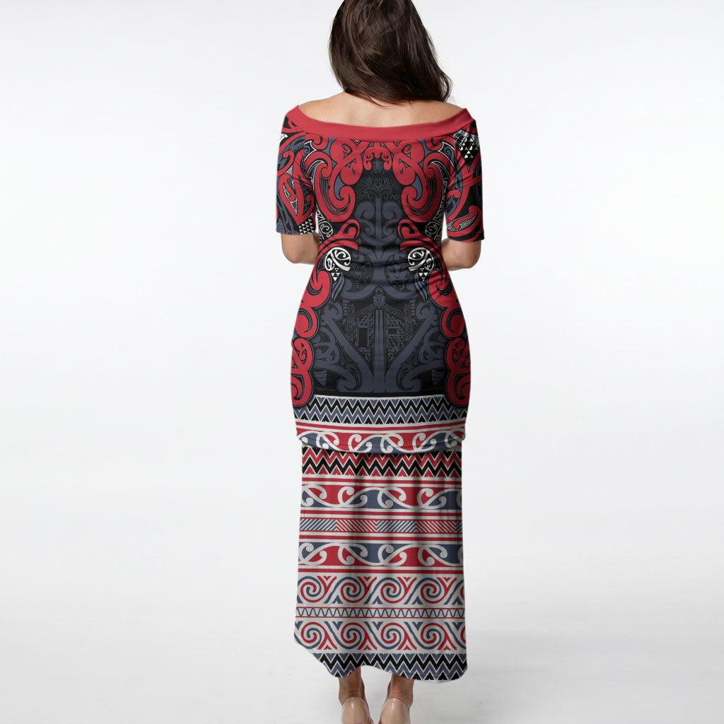 Aotearoa Iwi Te ati Awa Puletasi Maori Wharenui House Tribal Pattern