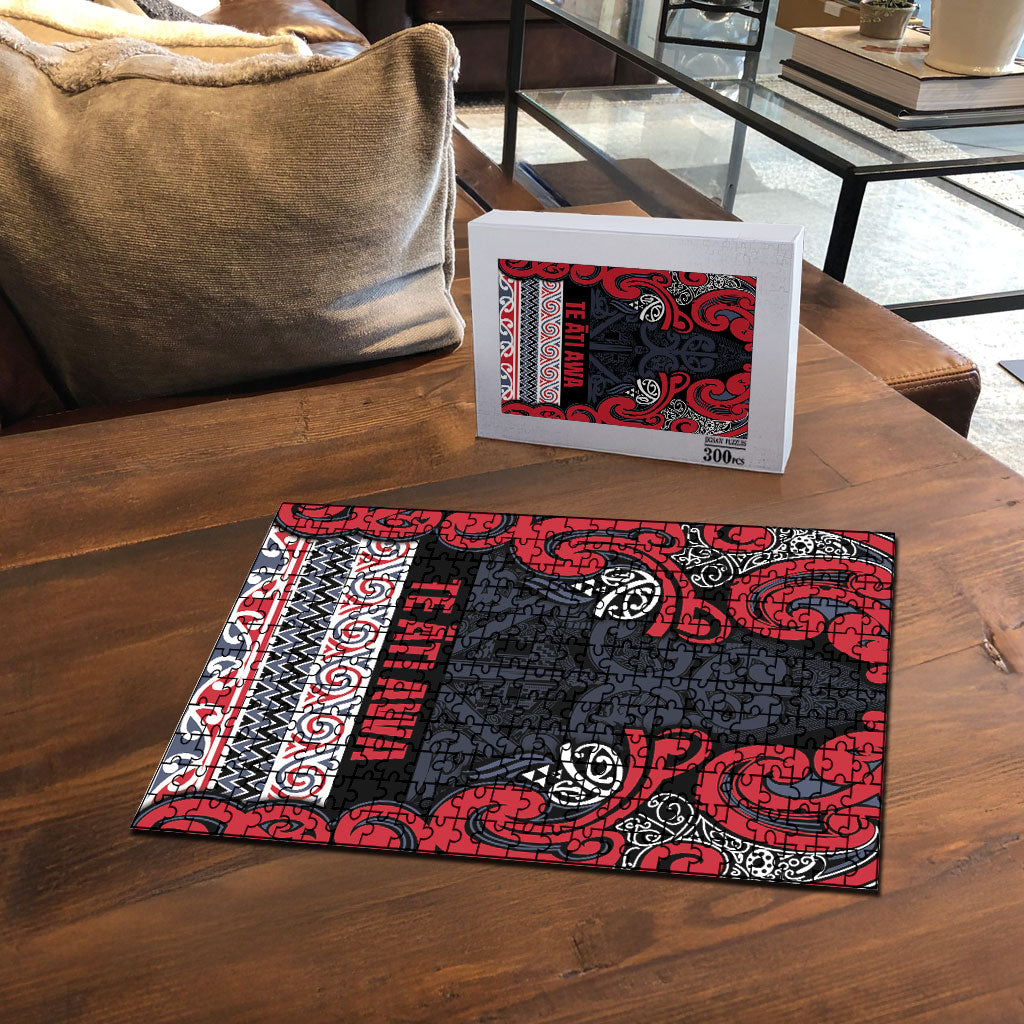 Aotearoa Iwi Te ati Awa Puzzle Maori Wharenui House Tribal Pattern