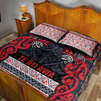 Aotearoa Iwi Te ati Awa Quilt Bed Set Maori Wharenui House Tribal Pattern