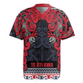 Aotearoa Iwi Te ati Awa Rugby Jersey Maori Wharenui House Tribal Pattern