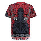 Aotearoa Iwi Te ati Awa Rugby Jersey Maori Wharenui House Tribal Pattern