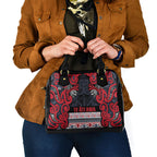 Aotearoa Iwi Te ati Awa Shoulder Handbag Maori Wharenui House Tribal Pattern