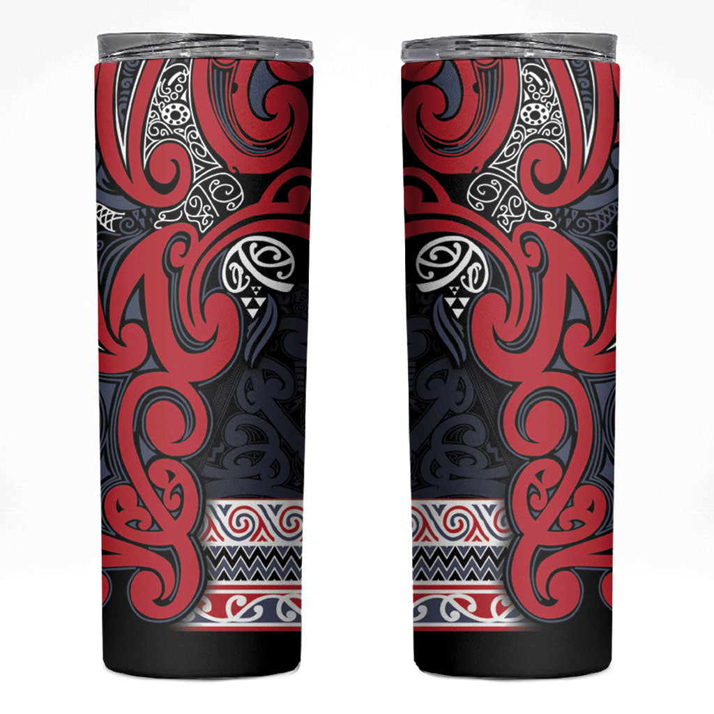 Aotearoa Iwi Te ati Awa Skinny Tumbler Maori Wharenui House Tribal Pattern
