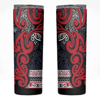 Aotearoa Iwi Te ati Awa Skinny Tumbler Maori Wharenui House Tribal Pattern