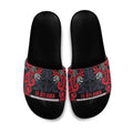 Aotearoa Iwi Te ati Awa Slide Sandals Maori Wharenui House Tribal Pattern