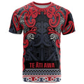Aotearoa Iwi Te ati Awa T Shirt Maori Wharenui House Tribal Pattern