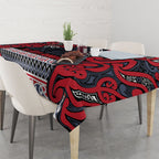 Aotearoa Iwi Te ati Awa Tablecloth Maori Wharenui House Tribal Pattern