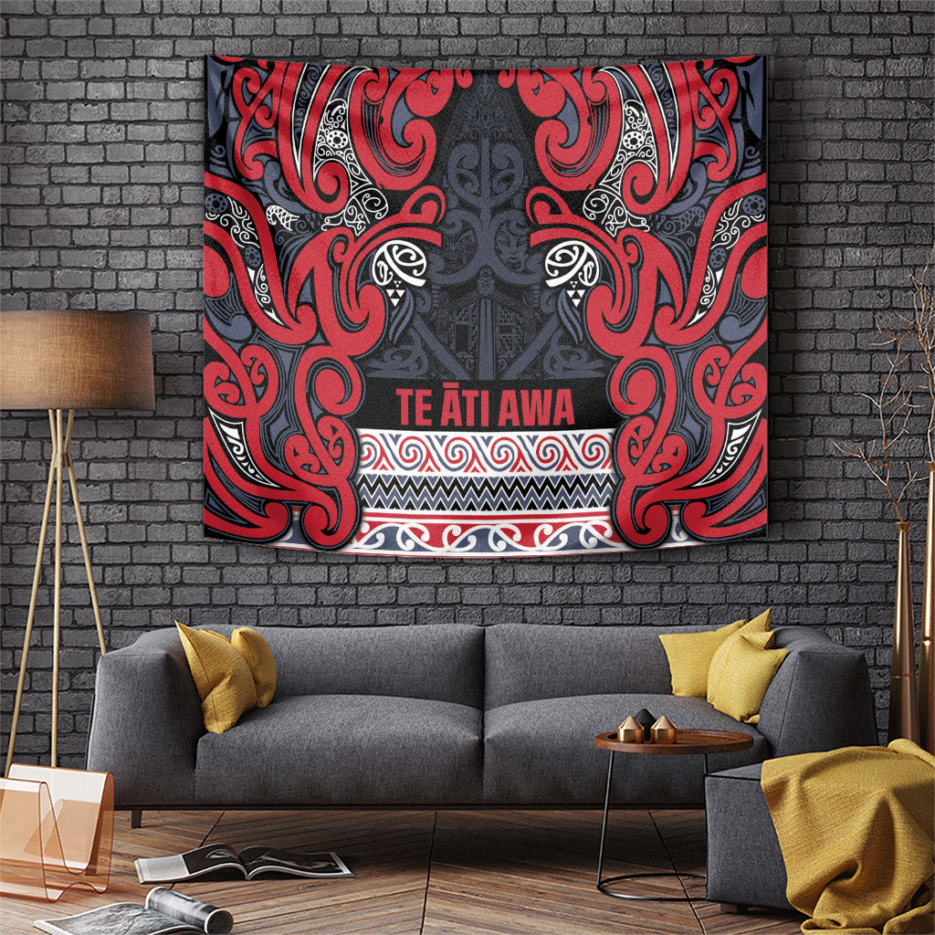 Aotearoa Iwi Te ati Awa Tapestry Maori Wharenui House Tribal Pattern