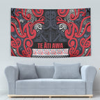 Aotearoa Iwi Te ati Awa Tapestry Maori Wharenui House Tribal Pattern