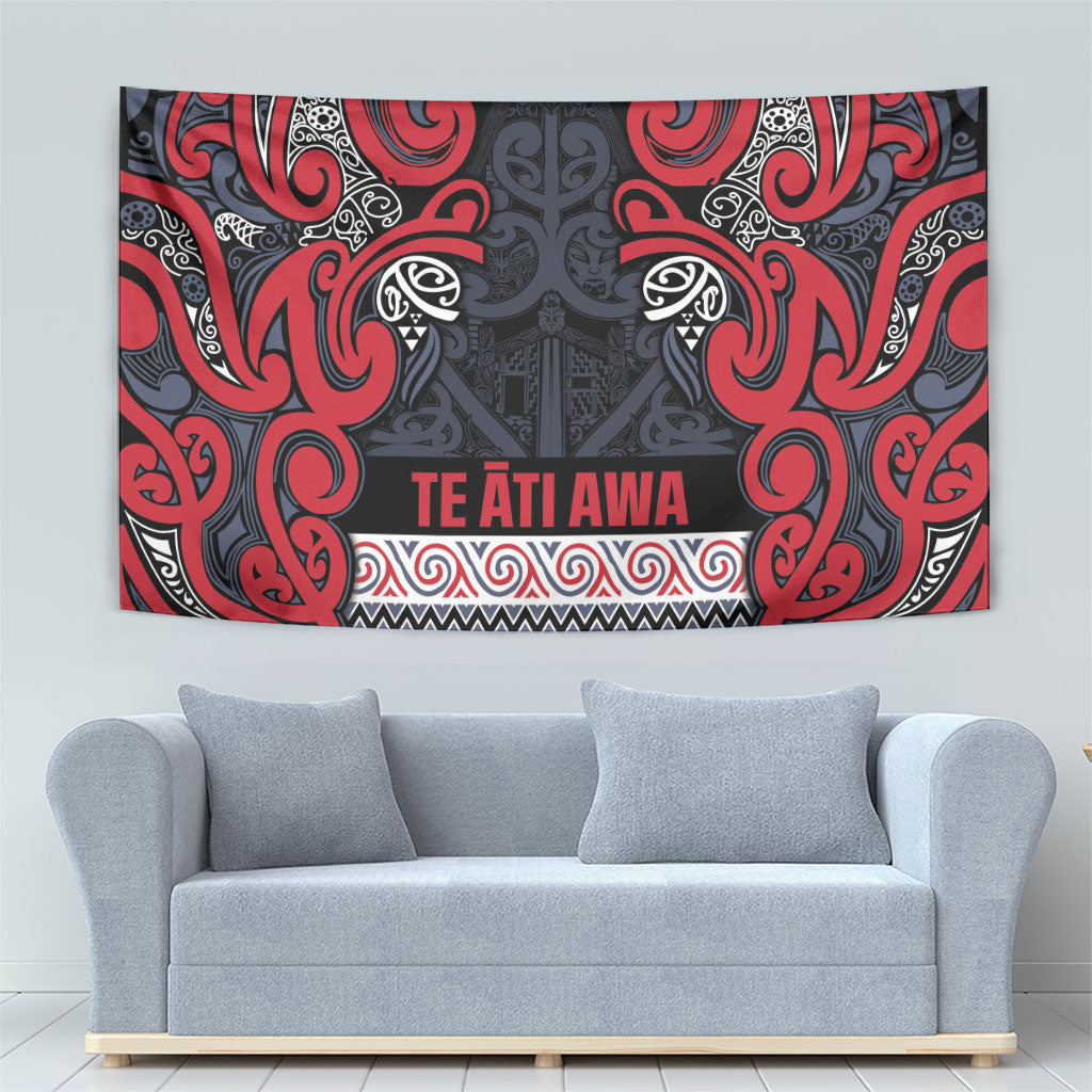Aotearoa Iwi Te ati Awa Tapestry Maori Wharenui House Tribal Pattern