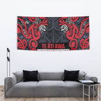 Aotearoa Iwi Te ati Awa Tapestry Maori Wharenui House Tribal Pattern