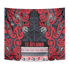 Aotearoa Iwi Te ati Awa Tapestry Maori Wharenui House Tribal Pattern