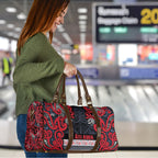 Aotearoa Iwi Te ati Awa Travel Bag Maori Wharenui House Tribal Pattern