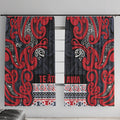 Aotearoa Iwi Te ati Awa Window Curtain Maori Wharenui House Tribal Pattern