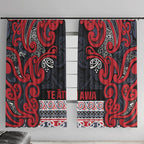 Aotearoa Iwi Te ati Awa Window Curtain Maori Wharenui House Tribal Pattern