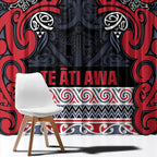 Aotearoa Iwi Te ati Awa Window Curtain Maori Wharenui House Tribal Pattern