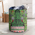 Aotearoa Iwi Ngati Maru Hauraki Laundry Basket Maori Wharenui House Tribal Pattern