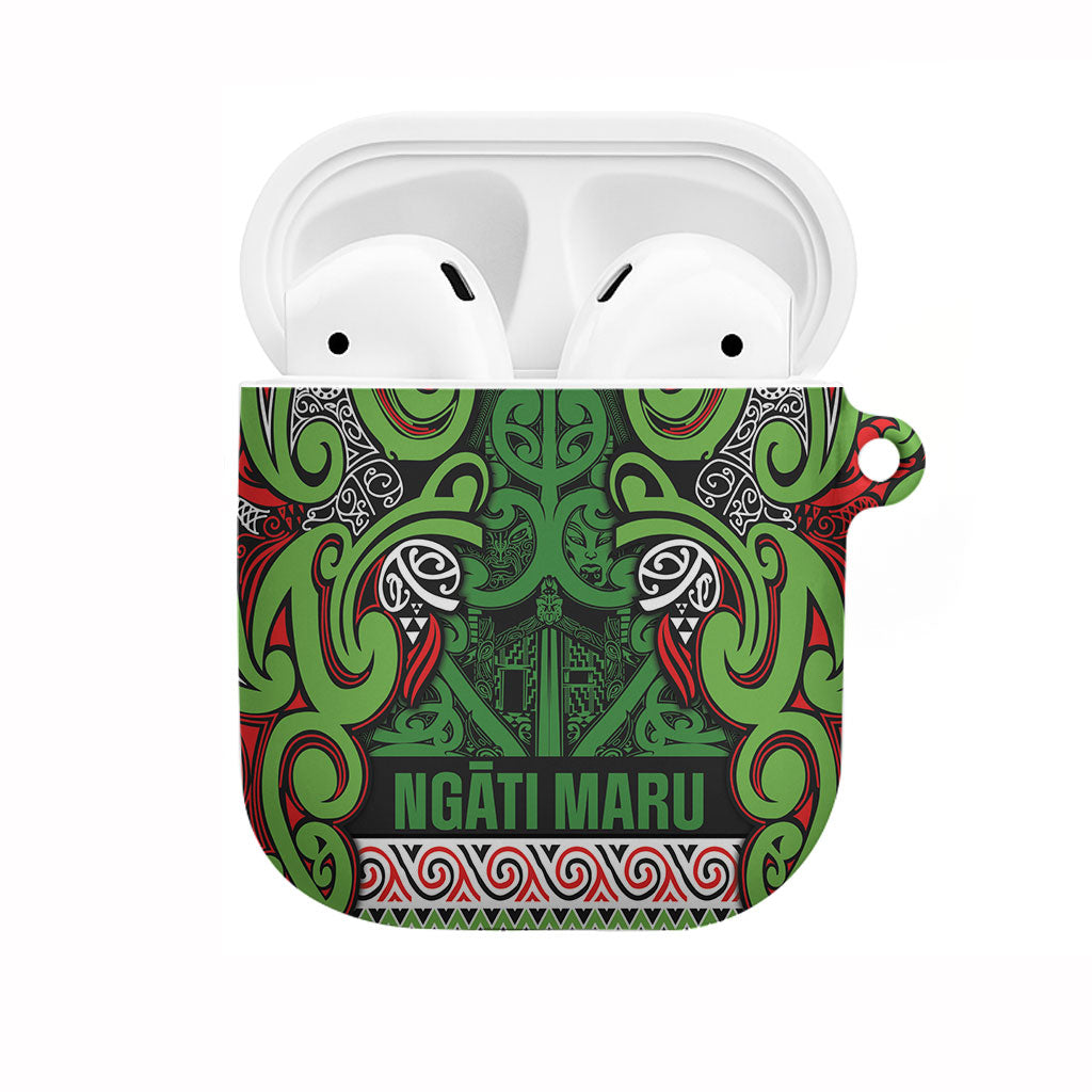 Aotearoa Iwi Ngati Maru Hauraki AirPods Case Maori Wharenui House Tribal Pattern