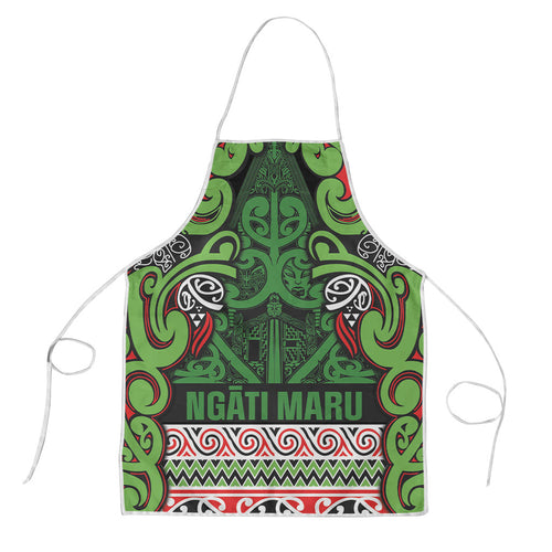 Aotearoa Iwi Ngati Maru Hauraki Apron Maori Wharenui House Tribal Pattern
