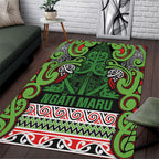 Aotearoa Iwi Ngati Maru Hauraki Area Rug Maori Wharenui House Tribal Pattern