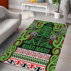 Aotearoa Iwi Ngati Maru Hauraki Area Rug Maori Wharenui House Tribal Pattern