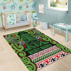 Aotearoa Iwi Ngati Maru Hauraki Area Rug Maori Wharenui House Tribal Pattern