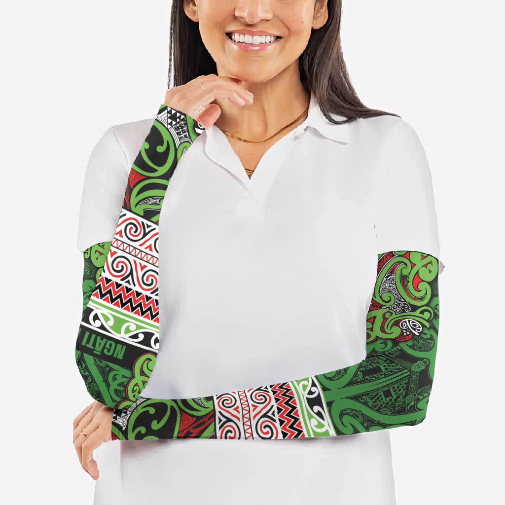 Aotearoa Iwi Ngati Maru Hauraki Arm Sleeves Maori Wharenui House Tribal Pattern