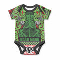 Aotearoa Iwi Ngati Maru Hauraki Baby Onesie Maori Wharenui House Tribal Pattern