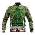 Aotearoa Iwi Ngati Maru Hauraki Baseball Jacket Maori Wharenui House Tribal Pattern