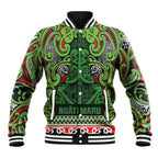 Aotearoa Iwi Ngati Maru Hauraki Baseball Jacket Maori Wharenui House Tribal Pattern