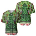 Aotearoa Iwi Ngati Maru Hauraki Baseball Jersey Maori Wharenui House Tribal Pattern
