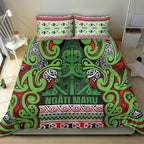 Aotearoa Iwi Ngati Maru Hauraki Bedding Set Maori Wharenui House Tribal Pattern