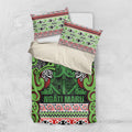Aotearoa Iwi Ngati Maru Hauraki Bedding Set Maori Wharenui House Tribal Pattern